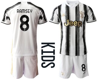 Youth 2020-2021 club Juventus home 8 white Soccer Jerseys