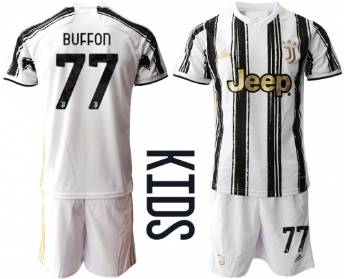 Youth 2020-2021 club Juventus home 77 white Soccer Jerseys