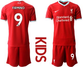 Youth 2020-2021 club Liverpool home 9 red Soccer Jerseys