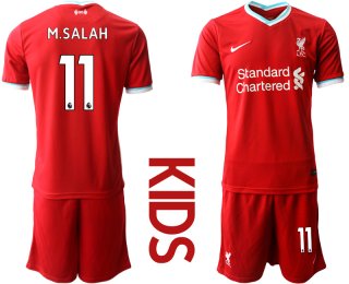 Youth 2020-2021 club Liverpool home 11 red Soccer Jerseys