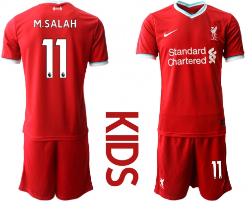 Youth 2020-2021 club Liverpool home 11 red Soccer Jerseys