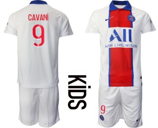 Youth 2020-2021 club Paris St German away 9 white Soccer Jerseys