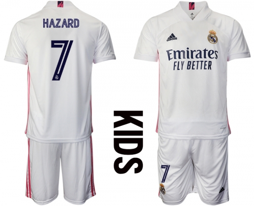 Youth 2020-2021 club Real Madrid home 7 white Soccer Jerseys