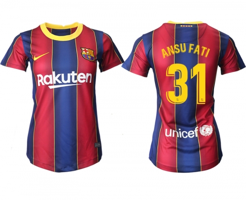 Women 2020-2021 Barcelona home aaa version 31 red Soccer Jerseys