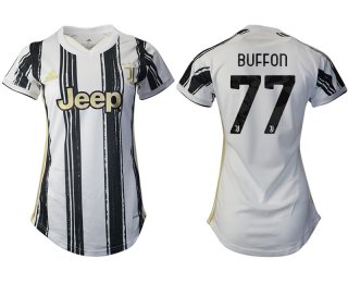 Women 2020-2021 Juventus home aaa version 77 white Soccer Jerseys