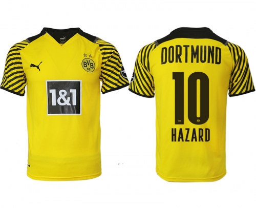 Men 2021-2022 Club Borussia Dortmund home yellow aaa version 10 Soccer Jersey