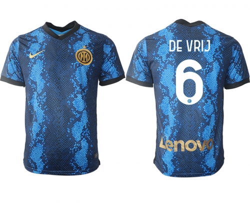 Men 2021-2022 Club Inter Milan home blue aaa versio 6 Nike Soccer Jersey