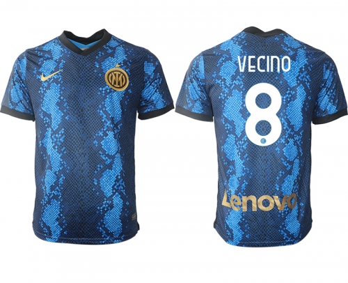 Men 2021-2022 Club Inter Milan home blue aaa versio 8 Nike Soccer Jersey