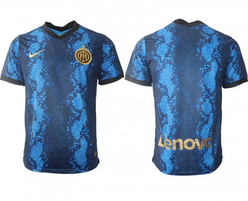 Men 2021-2022 Club Inter Milan home blue aaa versio blank Nike Soccer Jersey