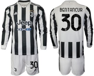 Men 2021-2022 Club Juventus home white Long Sleeve 30 Adidas Soccer Jersey