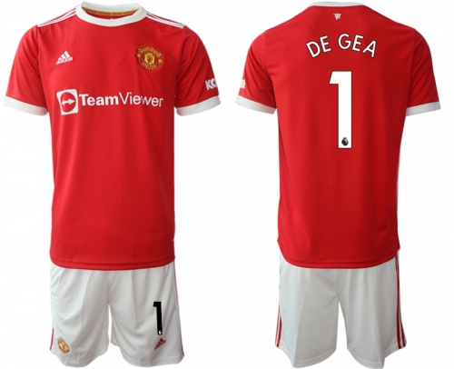 Men 2021-2022 Club Manchester United home red 1 Adidas Soccer Jersey