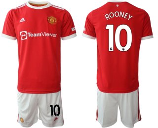 Men 2021-2022 Club Manchester United home red 10 Adidas Soccer Jerseys