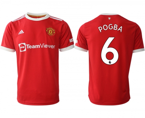 Men 2021-2022 Club Manchester United home red aaa version 6 Adidas Soccer Jersey