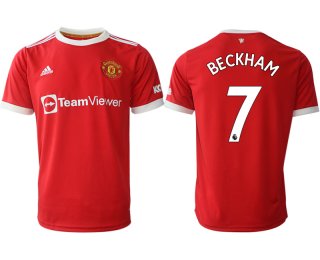 Men 2021-2022 Club Manchester United home red aaa version 7 Adidas Soccer Jersey