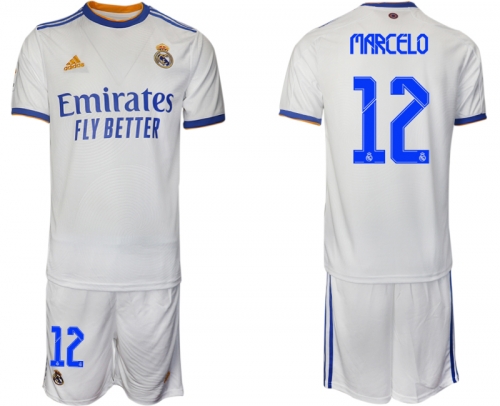 Men 2021-2022 Club Real Madrid home white 12 Soccer Jerseys