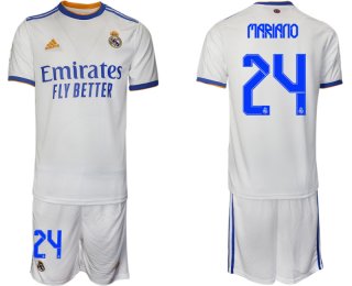 Men 2021-2022 Club Real Madrid home white 24 Soccer Jerseys