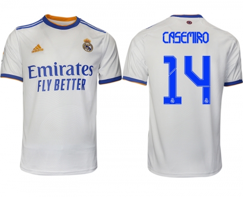 Men 2021-2022 Club Real Madrid home aaa version white 14 Soccer Jerseys