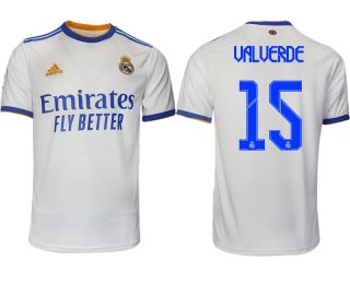 Men 2021-2022 Club Real Madrid home aaa version white 15 Soccer Jerseys