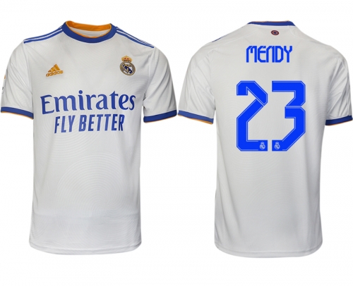 Men 2021-2022 Club Real Madrid home aaa version white 23 Soccer Jerseys1