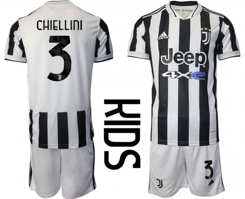 Youth 2021-2022 Club Juventus home white 3 Adidas Soccer Jersey