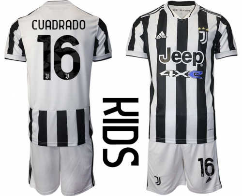 Youth 2021-2022 Club Juventus home white 16 Adidas Soccer Jersey