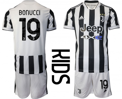 Youth 2021-2022 Club Juventus home white 19 Adidas Soccer Jersey