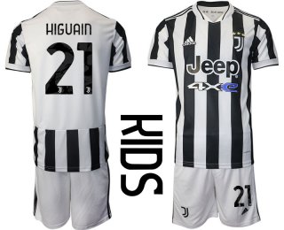 Youth 2021-2022 Club Juventus home white 21 Adidas Soccer Jersey