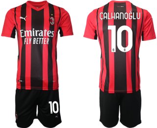 Men 2021-2022 Club AC Milan home red 10 Soccer Jersey