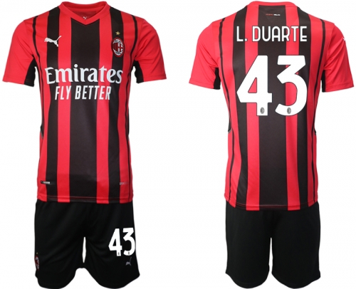 Men 2021-2022 Club AC Milan home red 43 Soccer Jersey