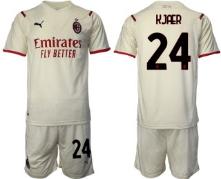 Men 2021-2022 Club AC Milan away cream 24 Soccer Jersey