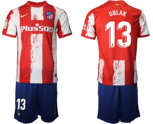 Men 2021-2022 Club Atletico Madrid home red 13 Nike Soccer Jersey