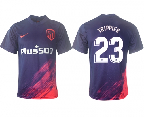 Men 2021-2022 Club Atletico Madrid away aaa version purple 23 Soccer Jersey