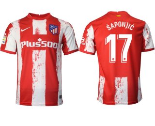 Men 2021-2022 Club Atletico Madrid home aaa version red 17 Nike Soccer Jersey