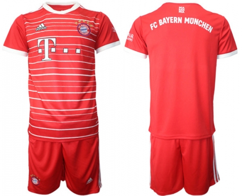 Men's FC Bayern München Blank 22-23 Red Home Soccer Jersey Suit