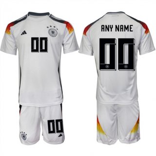 Men's Germany Custom White 2024-25 Home Soccer Jersey Suit