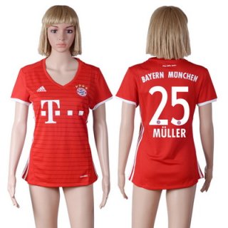 2016-17 Bayern Munich #25 MULLER Home Soccer Women's Red AAA+ Shirt