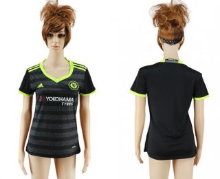 2016-17 Chelsea Blank or Custom Away Soccer Women's Black AAA+ Shirt