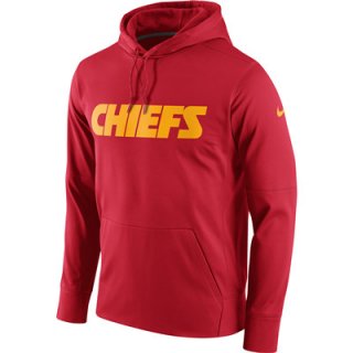 Men's Kansas City Chiefs Nike Red Circuit Wordmark Essential Performance Pullover Hoodie