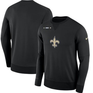 Men's New Orleans Saints Nike Black Sideline Team Logo Performance Sweatshirt