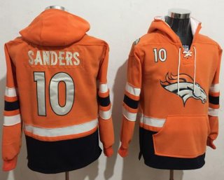 Nike Denver Broncos #10 Emmanuel Sanders Orange Navy Blue Name & Number Pullover NFL Hoodie