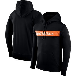 Men's Cincinnati Bengals Nike Black Sideline Team Performance Pullover Hoodie