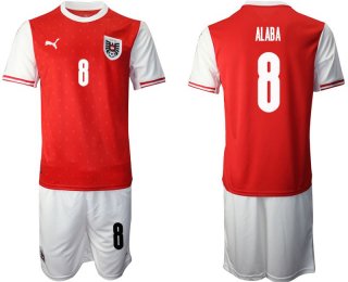 Men 2020-2021 European Cup Austria home red 8 Soccer Jersey