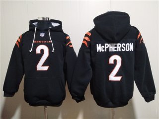 Men's Cincinnati Bengals #2 Evan McPherson Black Pullover Hoodie