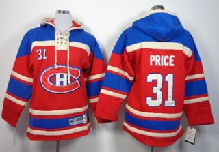 Old Time Hockey Montreal Canadiens #31 Carey Price Red Kids Hoodie