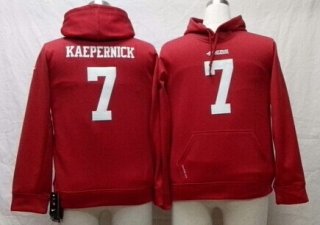 Nike San Francisco 49ers #7 Colin Kaepernick Red Kids Hoodie