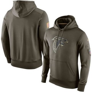 Men's Atlanta Falcons Nike Olive Salute To Service KO Performance Hoodie