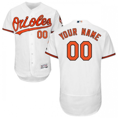 Mens Baltimore Orioles White Customized Flexbase Majestic MLB Collection Jersey