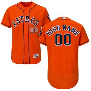 Mens Houston Astros Orange Customized Flexbase Majestic MLB Collection Jersey