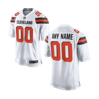 Kids' Nike Cleveland Browns Customized 2015 White Limited Jersey