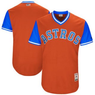 Custom Men's Houston Astros Majestic Orange 2017 Players Weekend Authentic Team Jersey